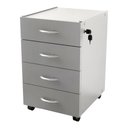 Ver imagem 1 de Gaveteiro Movel Slim com 4 Gavetas Cinza