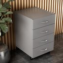 Ver imagem 4 de Gaveteiro Movel Slim com 4 Gavetas Cinza
