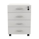 Ver imagem 2 de Gaveteiro Movel Slim com 4 Gavetas Branco