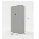 Ver imagem 2 de Armário Fechado Alto com 2 Portas Slim Cinza