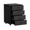 Gaveteiro Movel Slim com 4 Gavetas Preto - 2