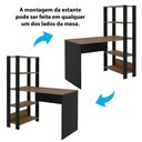 Ver imagem 5 de Escrivaninha Match com Estante Pinho/Preto