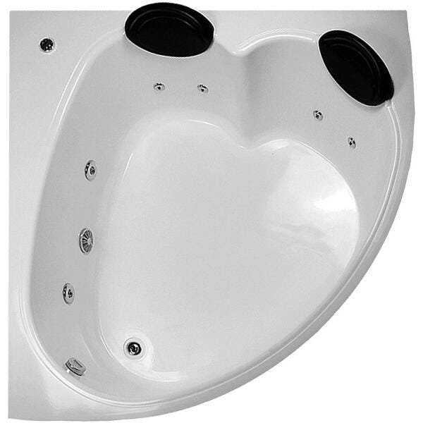 Banheira de Hidromassagem Amore Dupla 1,45x1,45x0,46 Acrilico-Completa - 1