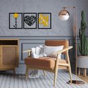 Ver imagem 5 de Kit Quadros Decorativos Love Coração Amor Dourado MDF Vazado
