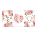 Ver imagem 1 de Kit Placas Quadros Decorativos 3 Peças 20x30 Mdf Love Rosa