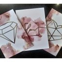Ver imagem 2 de Kit Placas Quadros Decorativos 3 Peças 20x30 Mdf Love Rosa
