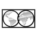 Ver imagem 1 de Quadro Mapa Mundi Globo Prata