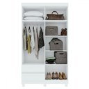 Ver imagem 3 de Guarda-roupa Solteiro Zeus 4 Portas 2 Gavetas 59602.58 Branco - Móveis Lopas