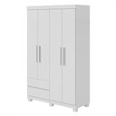 Ver imagem 2 de Guarda-roupa Solteiro Zeus 4 Portas 2 Gavetas 59602.58 Branco - Móveis Lopas