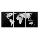 Ver imagem 1 de Quadro Mapa Mundi Geometrico Prata Em 3 Partes