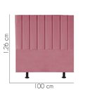 Ver imagem 3 de Cabeceira Estofada Solteiro 100CM Cora Suede Rosa - D A DECOR D&A Decor