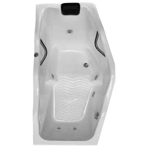 Banheira de Hidromassagem Lamon Individual 1,60x0,90x0,60 Acrilico-Completa - 2