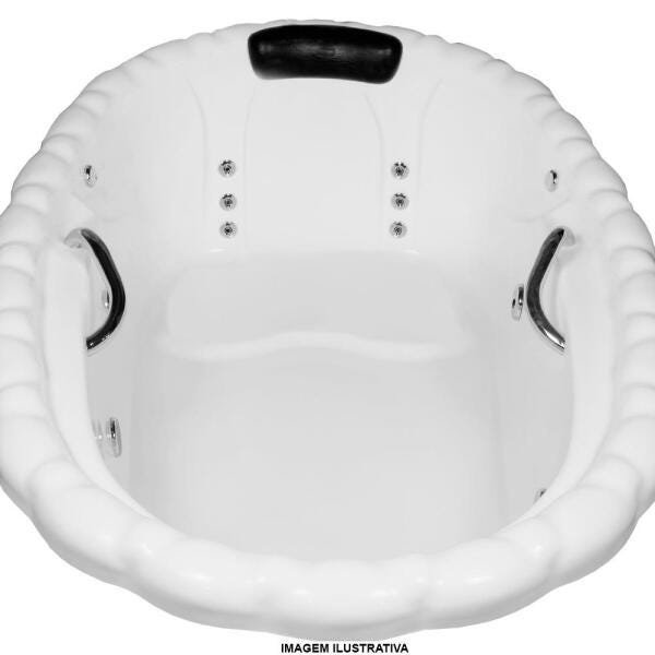 Banheira de Hidromassagem Lotus Individual 1,80x1,20x0,50 Acrilico-Completa - 2