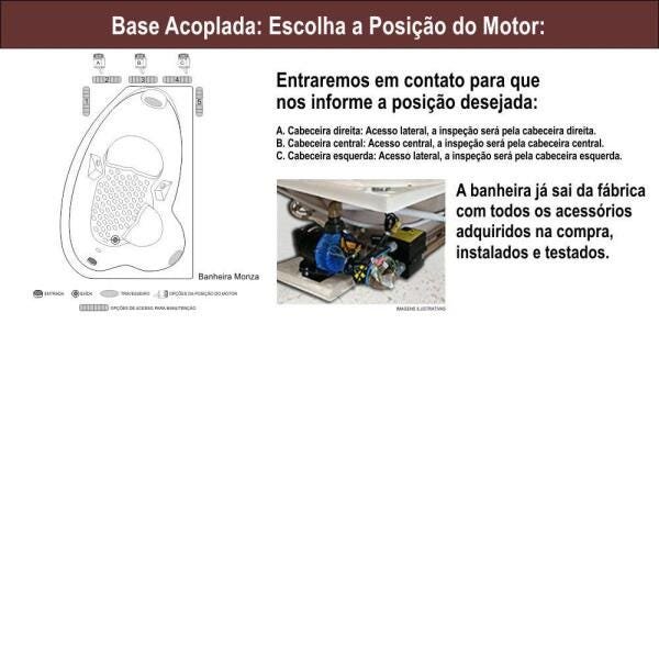 Banheira de Hidromassagem Monza Individual 1,50x1,00x0,50 Acrilico-Padrão - 2