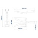 Ver imagem 2 de Pá Quadrada Pequena com Cabo 45 Cm