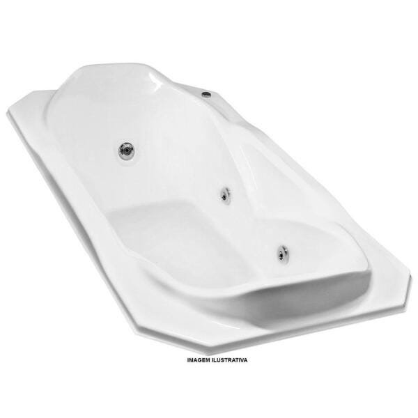 Banheira de Hidromassagem Munique Dupla 1,80x1,00x0,41 Acrilico-Padrão - 2