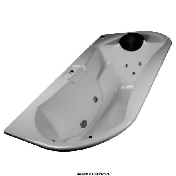 Banheira de Hidromassagem Rayana Individual 1,80x1,03x0,59 Acrilico-Completa - 2