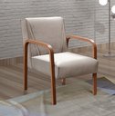 Ver imagem 2 de Kit 04 Poltronas Cadeiras Decorativas Anita Para Sala Mesa De Jantar Recepção - Veludo Capuccino