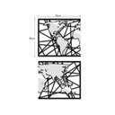 Ver imagem 5 de Kit Quadros Decorativos Mapa Mundi Abstrato Prata - MDF Vazado