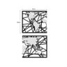 Kit Quadros Decorativos Mapa Mundi Abstrato Prata - MDF Vazado - 5