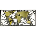 Ver imagem 2 de Quadro Mapa Mundi Abstrato Ouro