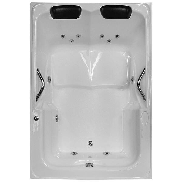 Banheira de Hidromassagem Hiamar Dupla 1,60x1,20x0,43 Acrilico-Completa - 1