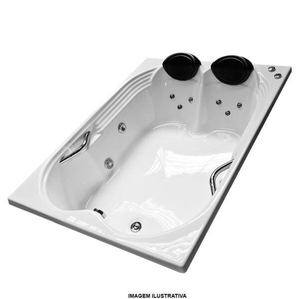 Banheira de Hidromassagem Hierro Dupla 1,80x1,20x0,40 Acrilico-Completa - 4