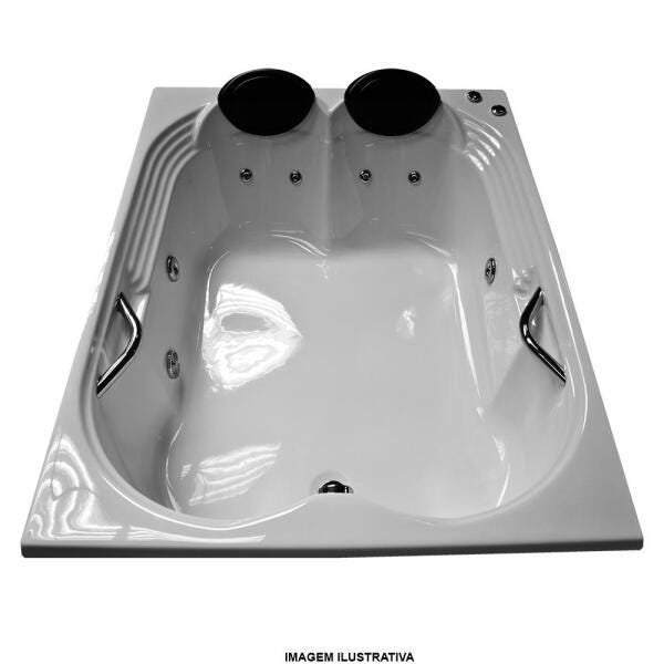 Banheira de Hidromassagem Hierro Dupla 1,80x1,20x0,40 Acrilico-Completa - 3