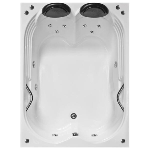 Banheira de Hidromassagem Hierro Dupla 1,80x1,20x0,40 Acrilico-Completa - 1