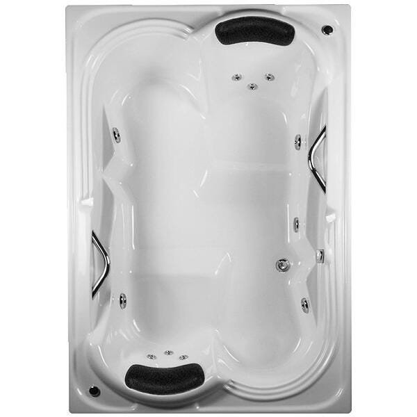 Banheira de Hidromassagem Hortega Dupla 1,65x1,22x0,45 Acrilico-Completa - 1