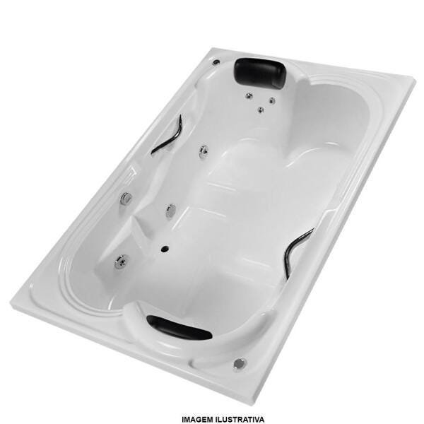 Banheira de Hidromassagem Hortega Dupla 1,82x1,22x0,45 Acrilico-Completa - 7