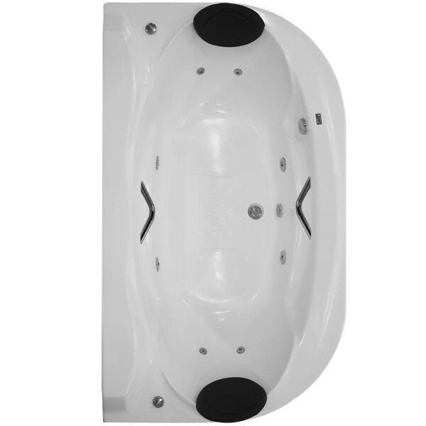 Banheira de Hidromassagem Londres Dupla 1,90x1,08x0,48 Acrilico-Completa - 1