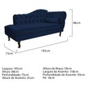 Ver imagem 3 de Kit Diva Recamier Diana 185cm Lado Esquerdo e 01 Poltrona Classic Suede - Doce Sonho Móveis RECAMIER
