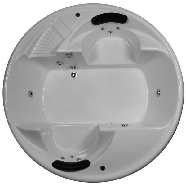 Banheira de Hidromassagem Thalita Dupla 1,70x1,70x0,56 Acrilico-Completa - 1