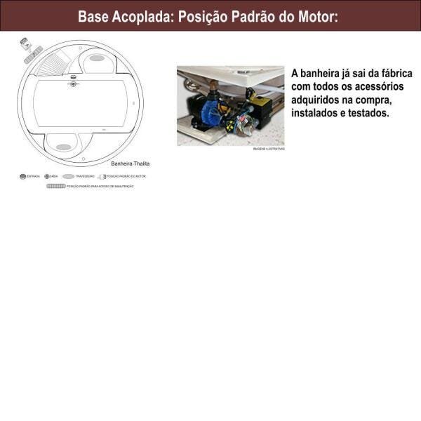 Banheira de Hidromassagem Thalita Dupla 1,70x1,70x0,56 Acrilico-Padrão - 2