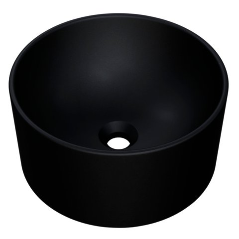 Cuba Pia para Banheiro Redonda 26cm Celine C08 Preto - Mpozenato