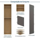 Ver imagem 3 de Guarda-Roupa Módulo 45x180 e Módulo 45x40 2 Portas e 3 Prateleiras Frame CabeCasa MadeiraOriginals