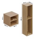 Ver imagem 5 de Guarda-Roupa Módulo 45x180 e Módulo 45x40 2 Portas e 3 Prateleiras Frame CabeCasa MadeiraOriginals