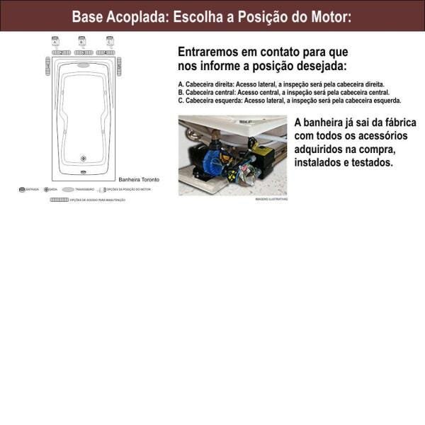Banheira de Hidromassagem Toronto Individual 1,50x0,80x0,39 Acrilico-Padrão - 2