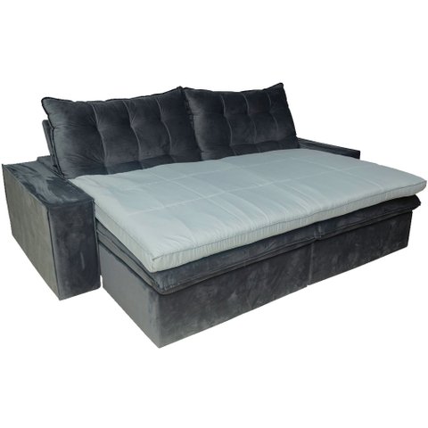 Pillow Top para Sofá Reclinável 10cm 1200g/m² 180x90cm Cinza
