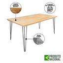 Ver imagem 2 de Mesa Industrial Madeira Maciça Lanna 1,60M Natural