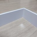 Ver imagem 2 de Kit 10 Barras de Moldura/rodapé de Poliestireno 7cm Liso Branco (7x1x240cm)