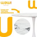 Ver imagem 5 de Mesa Saarinen Tulipa Jantar Oval 120x80cm Tampo Marmorizado