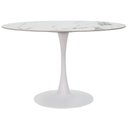 Ver imagem 1 de Mesa Saarinen Tulipa Jantar Oval 120x80cm Tampo Marmorizado