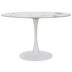 Mesa Saarinen Tulipa Jantar Oval 120x80cm Tampo Marmorizado