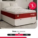 Ver imagem 5 de Cama Box Baú Viúva + Colchão Comfort Class Pillow Top Vinho/suede Branco