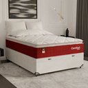 Ver imagem 7 de Cama Box Baú Viúva + Colchão Comfort Class Pillow Top Vinho/suede Branco
