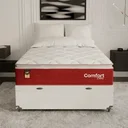 Ver mais imagens de Cama Box Baú Viúva + Colchão Comfort Class Pillow Top Vinho/suede Branco