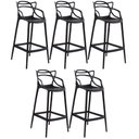 Ver imagem 1 de Kit - 5 X Banquetas Altas Masters Allegra - Preto