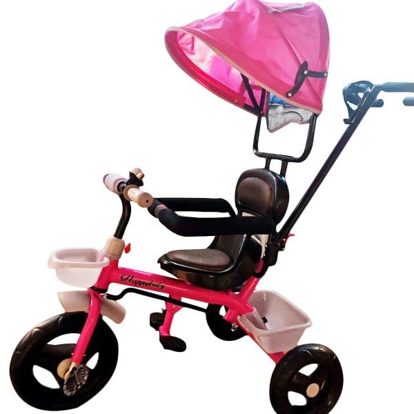 Triciclo Infantil com Guia Motoca Andador Avespa Pink Maral